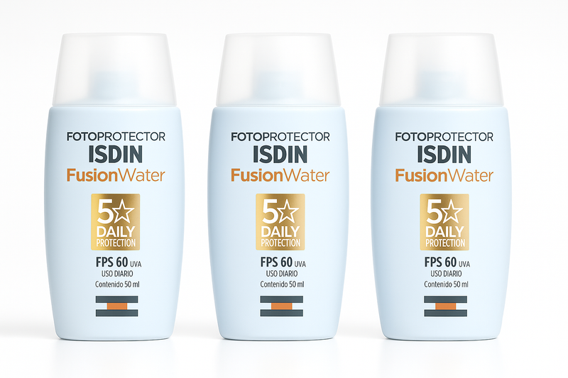 Kit com 3 Unidades Isdin Fusion Water 5 Stars 50ml